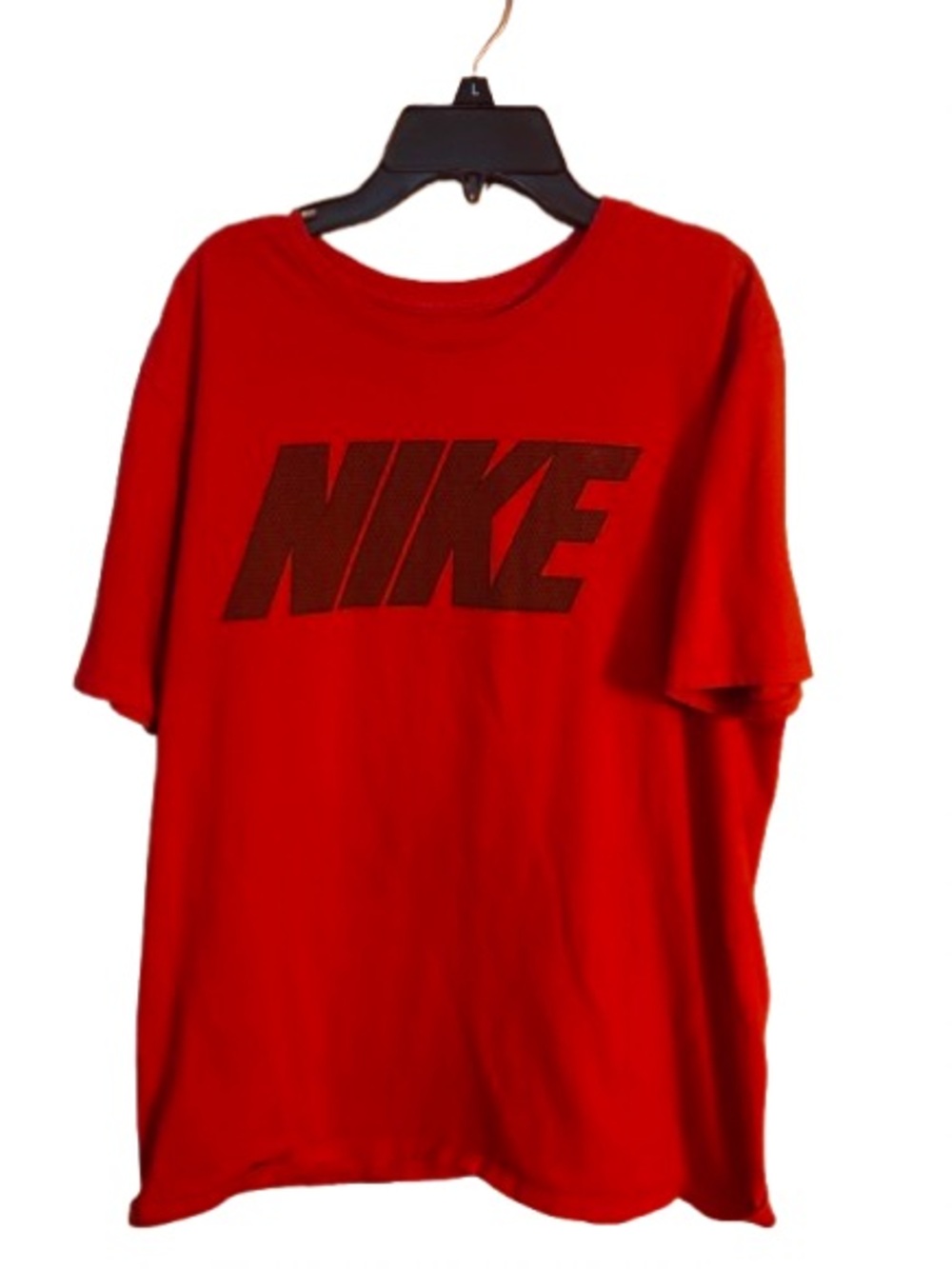 Boys Nike Red Graphic Logo Short Sleeve Tee Large
